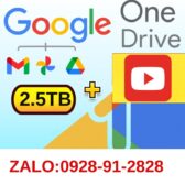Combo Youtube Premium & Google One 2.5TB (12 tháng)
